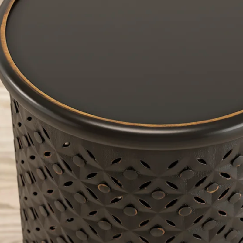 Decker Large Drum Table - Black