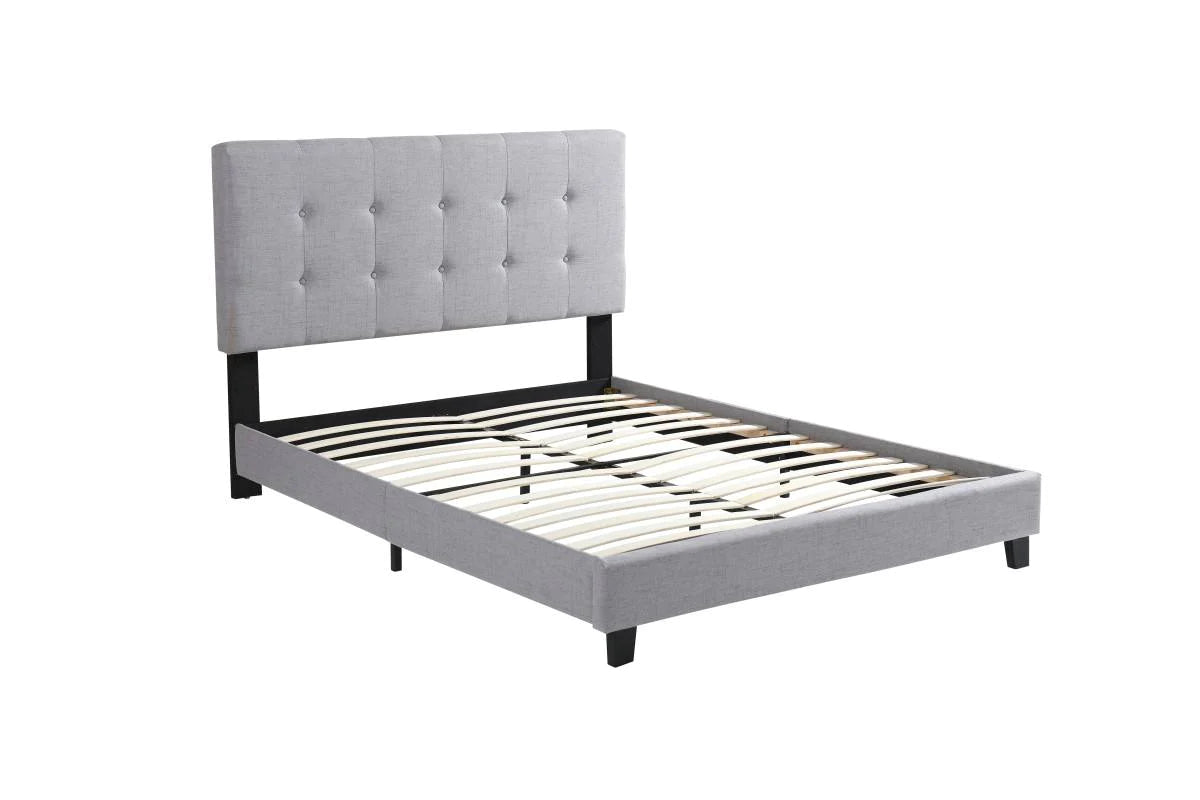 Cabo Queen Bed - Light Grey