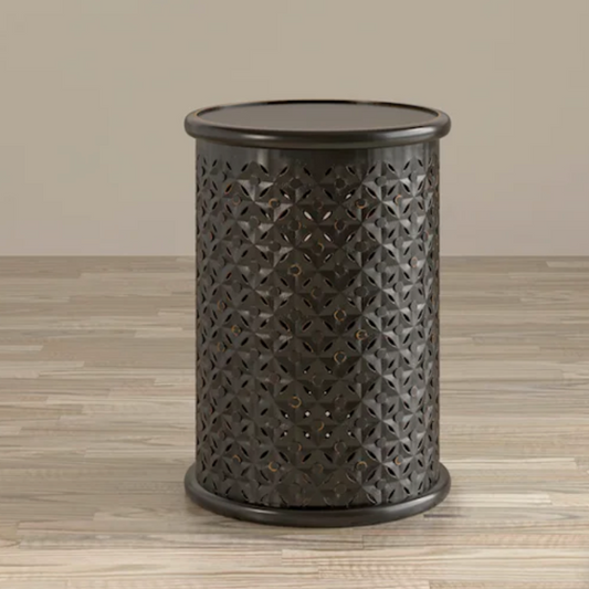 Decker Large Drum Table - Black