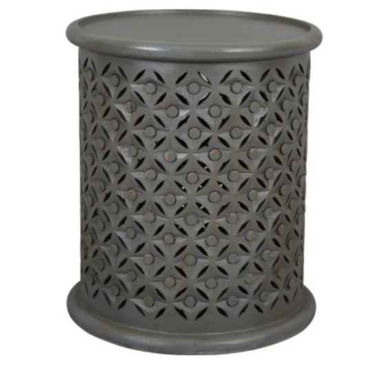 Decker Small Drum Table - Grey