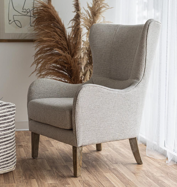 Contemporary best sale wingback chair